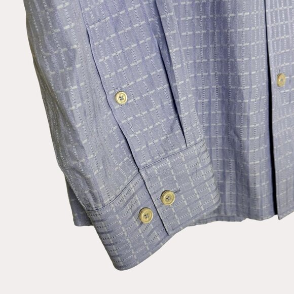 Tommy Bahama Silk Blend Mens Button Front Shirt Textured Light Blue XXL bf - Picture 3 of 5